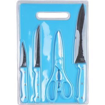 Conjunto de Tesouras e Facas para Cozinha Azul - Batiki