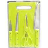 Conjunto de Tesouras e Facas para Cozinha Verde - Batiki