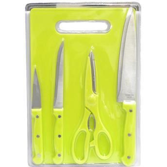 Conjunto de Tesouras e Facas para Cozinha Verde - Batiki