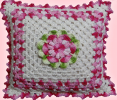 Capa para Almofada Flor croche linha barroco